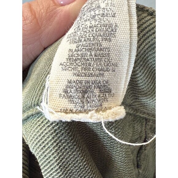The Great Slouch Cropped Skinny Pants Women’s Size 24 Army Green Casual - Picture 6 of 6